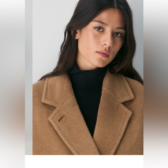 NEW Aritzia Babaton The Slouch Coat  - (Re)Camel Wool XS Tall - Picture 6 of 8